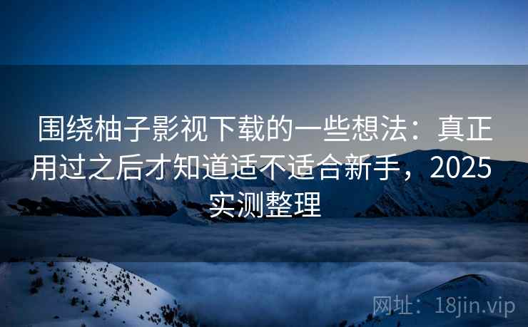 围绕柚子影视下载的一些想法：真正用过之后才知道适不适合新手，2025 实测整理