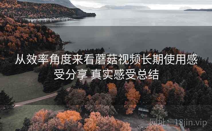 从效率角度来看蘑菇视频长期使用感受分享 真实感受总结