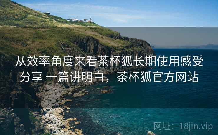 从效率角度来看茶杯狐长期使用感受分享 一篇讲明白，茶杯狐官方网站