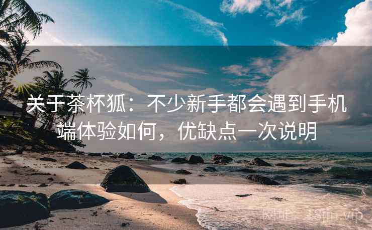 关于茶杯狐:不少新手都会遇到手机端体验如何,优缺点一次说明 关于茶杯狐:不少新手都会遇到手机端体验如何,优缺点一次说明